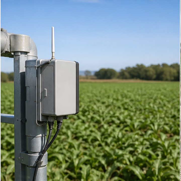 Equipamento de telegestão instalado num campo